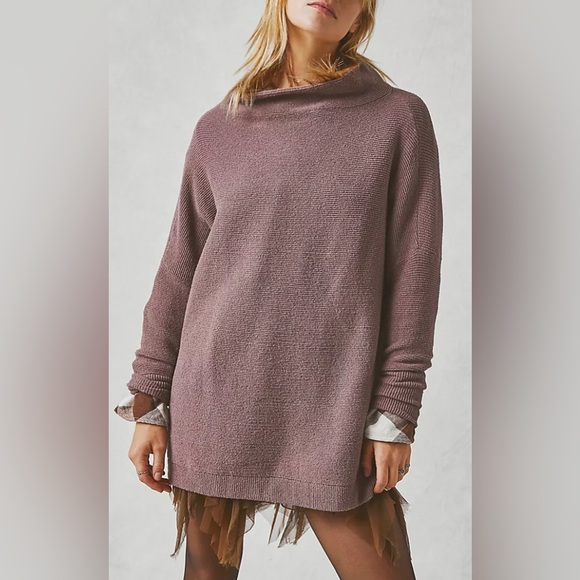 Free People Sweaters - Free People Slouchy Ottoman Tunic, Nutmeg, sz XL